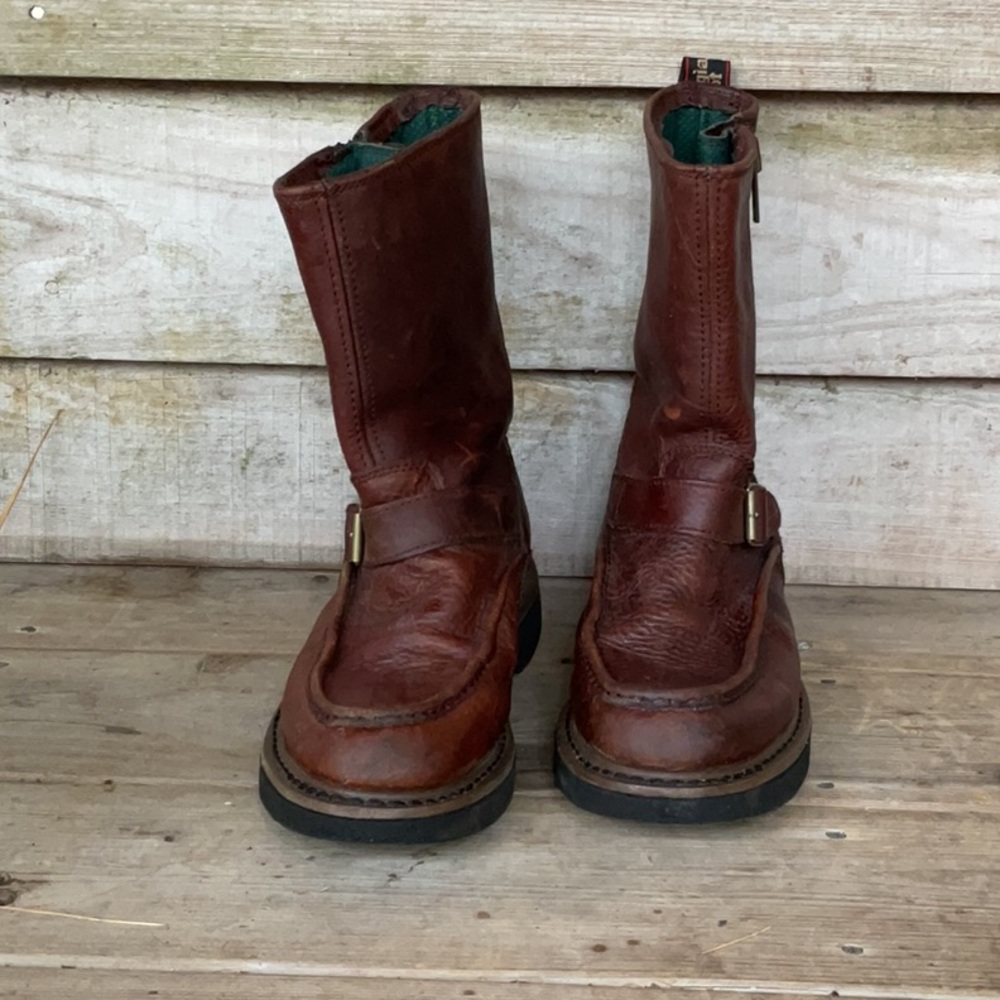 Georgia Boot Brown Leather Engineer Work Boots